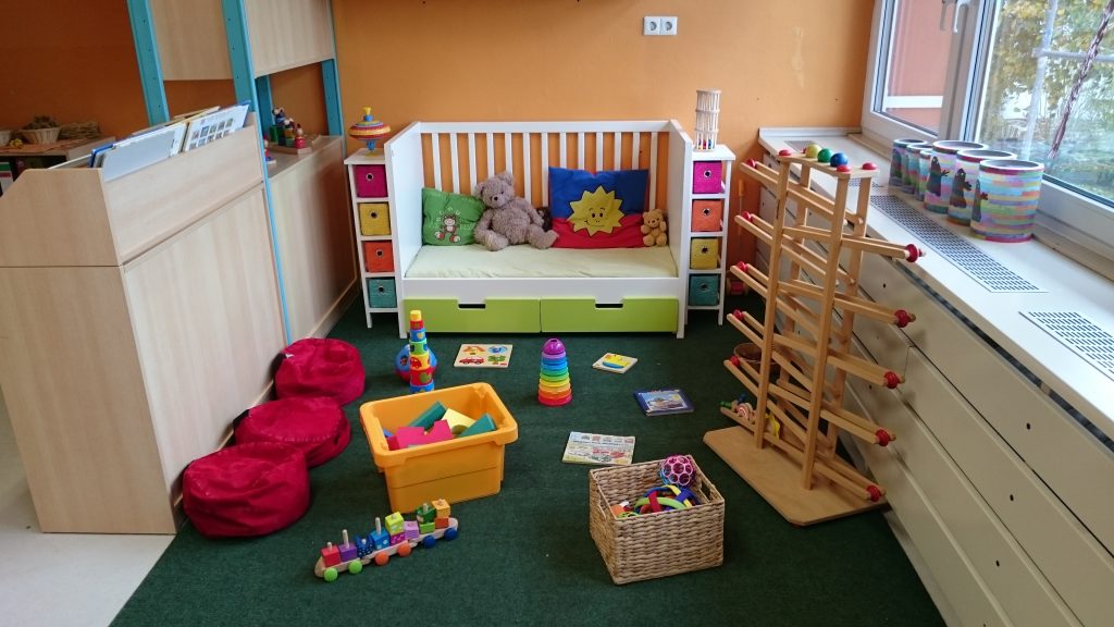 Unsere "Krümelecke" - Hier können unsere Kleinsten ungestört spielen